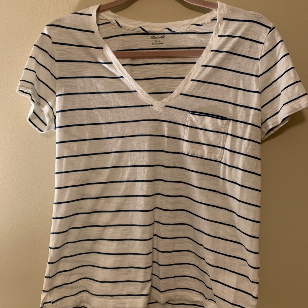 Madewell striped vneck